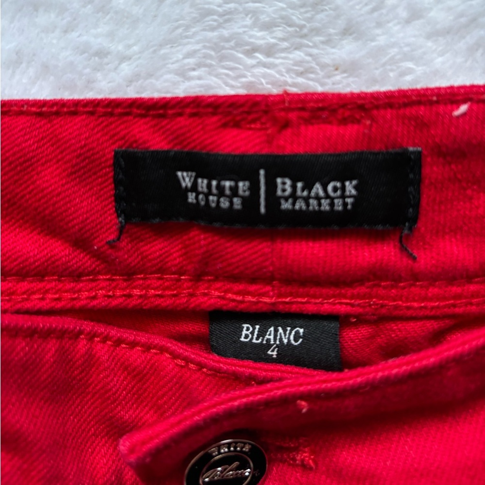 White House Black Market Red Jeans - Picture 3 of 3